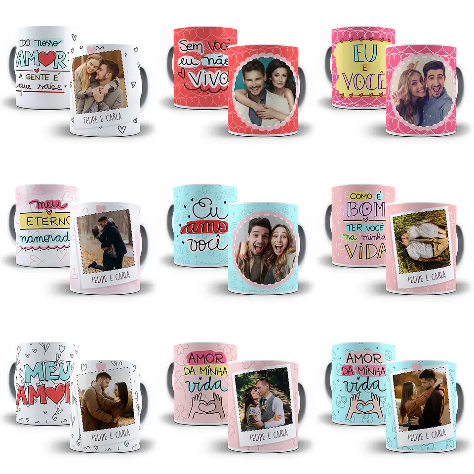 20 Artes Caneca Dia dos Namorados P1 Editável Cdr + Png 1