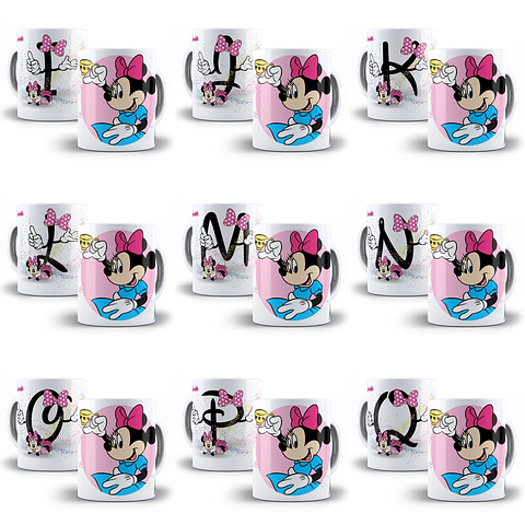 26 Artes Canecas Alfabeto Minnie Arquivo em Jpge/Png
