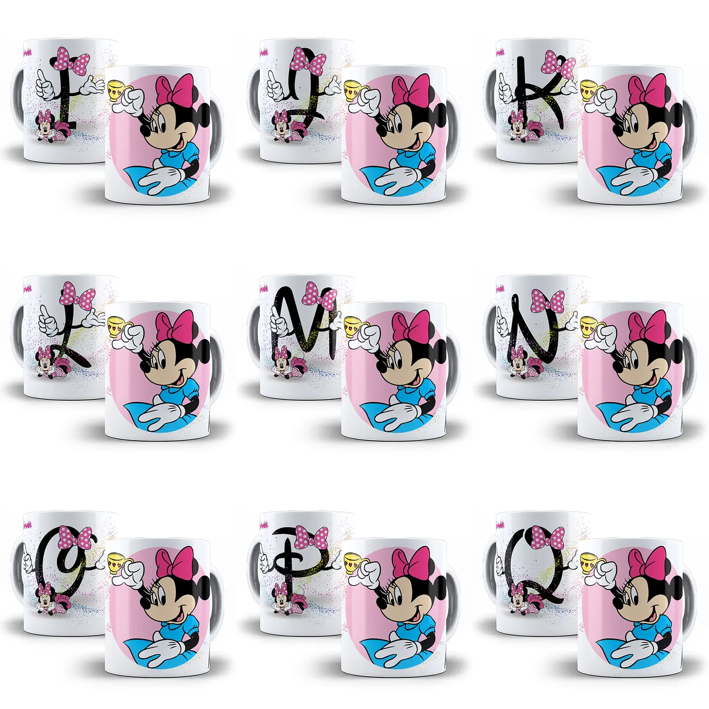 26 Artes Canecas Alfabeto Minnie Arquivo em Jpge/Png 1