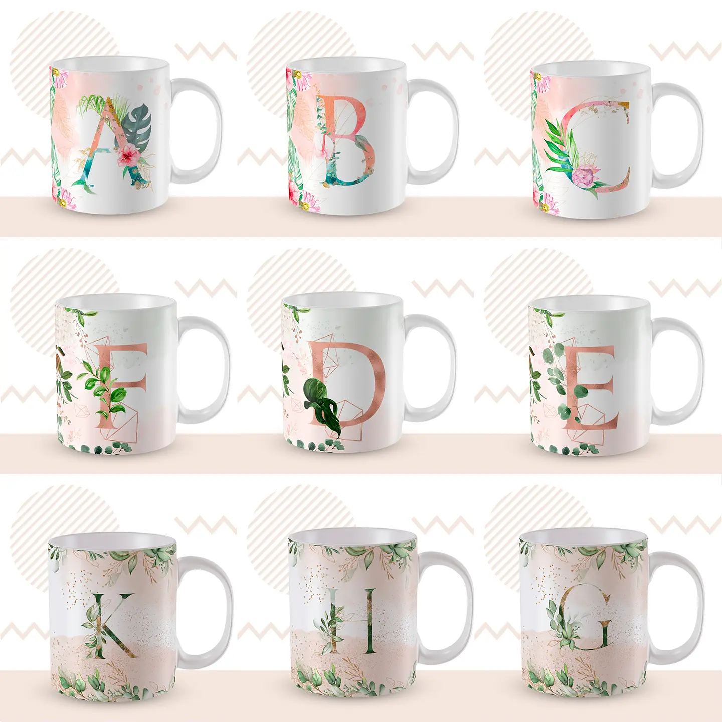 104 Artes para Caneca Alfabeto Arquivo em Jpge/Png 2
