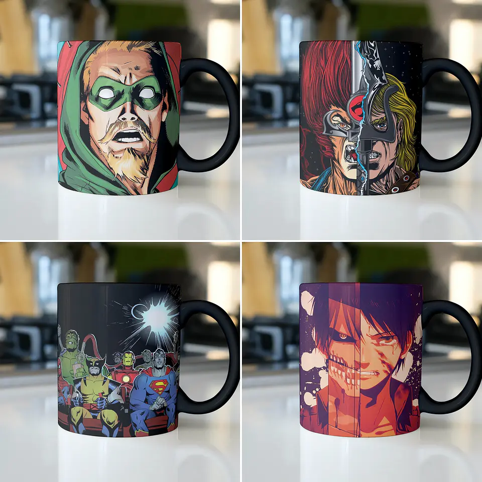 90 Artes para Caneca Anime 4K Arquivo em Jpge/Png 1