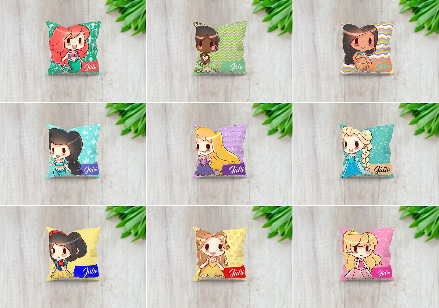 21 Artes para Almofadas e Naninhas Editável em Corel Draw 3