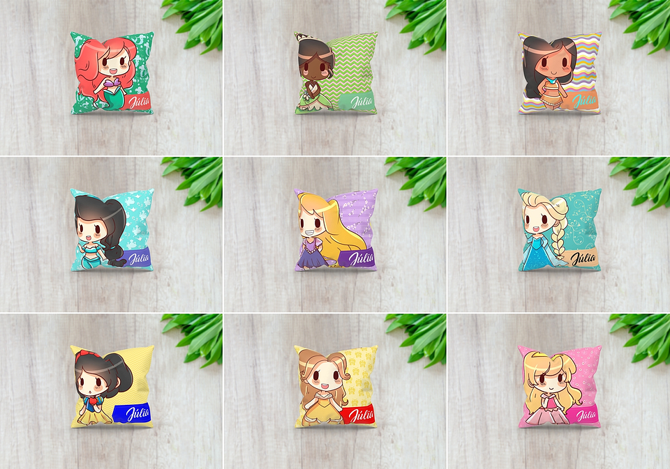 21 Artes para Almofadas e Naninhas Editável em Corel Draw 3