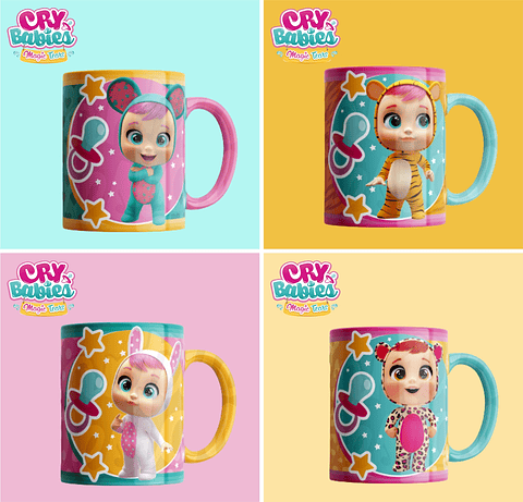7 Artes Caneca Baby Crys Editável em Photoshop