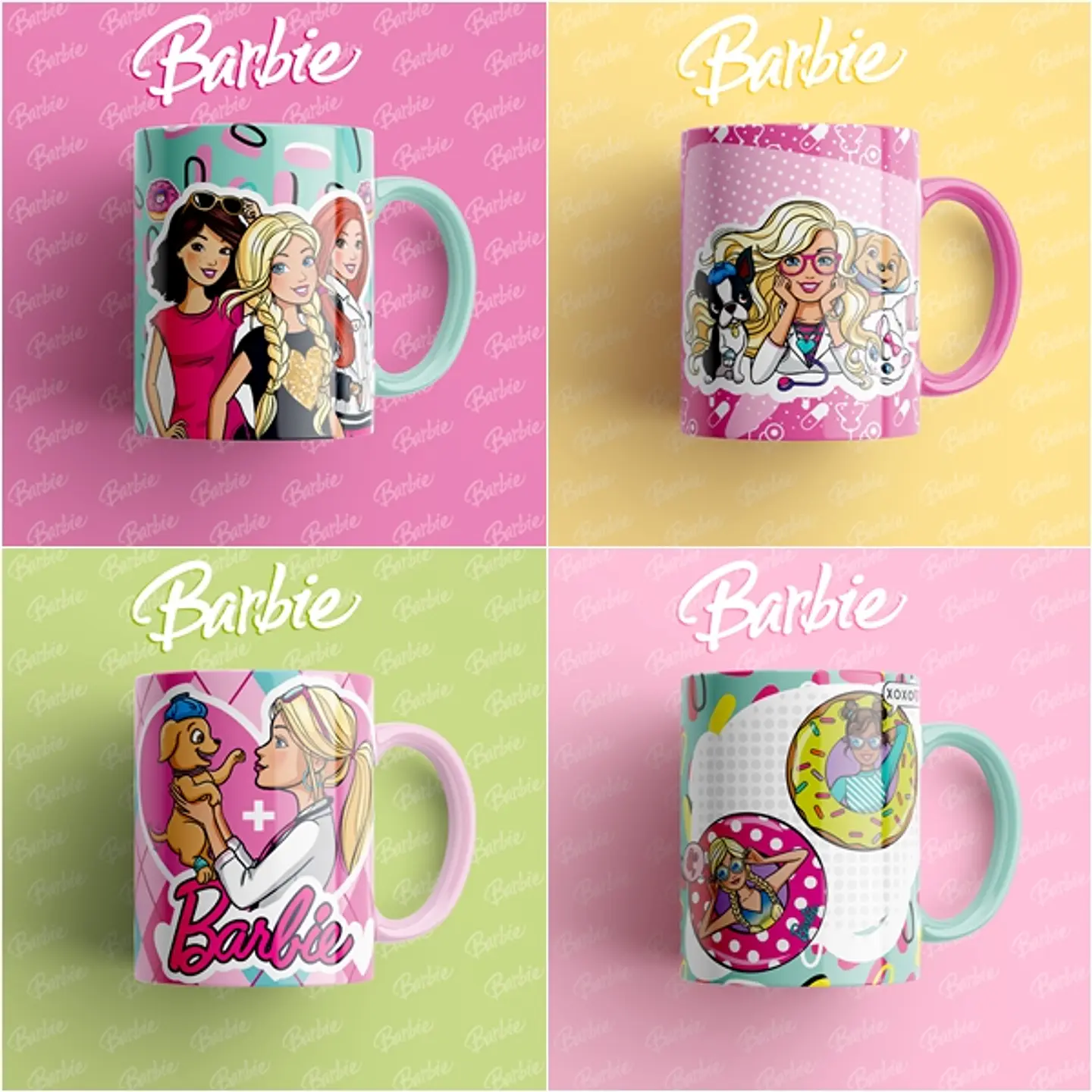 30 Artes Caneca Barbie Editável em Photoshop 3