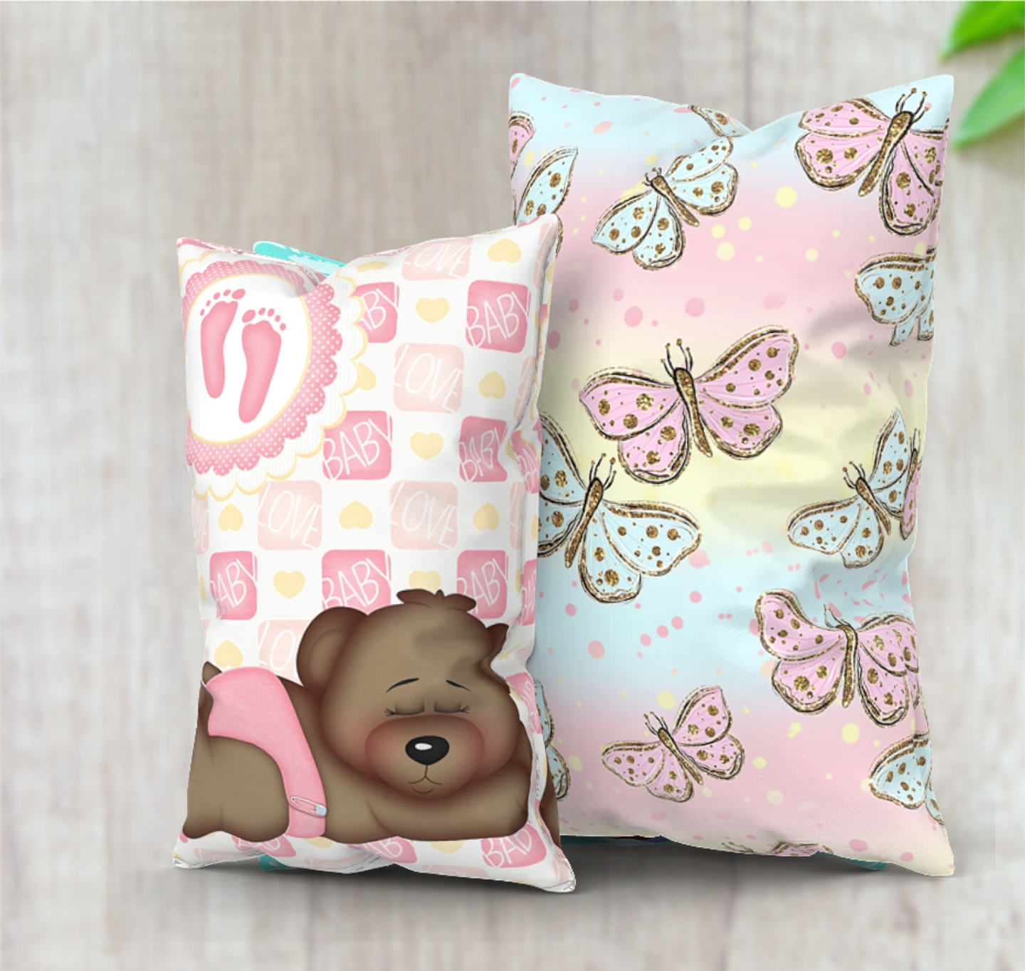 21 Artes para Almofadas e Naninhas Editável em Corel Draw 6