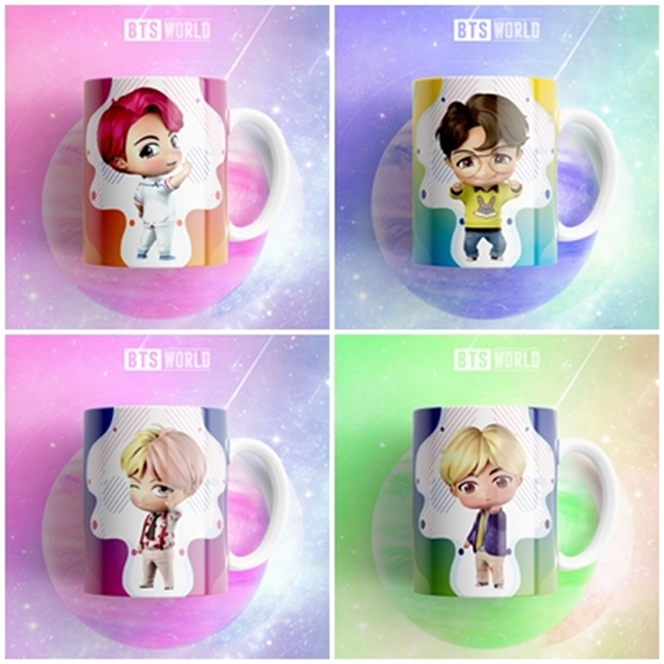 7 Artes Caneca BTS World Editável em Photoshop 2