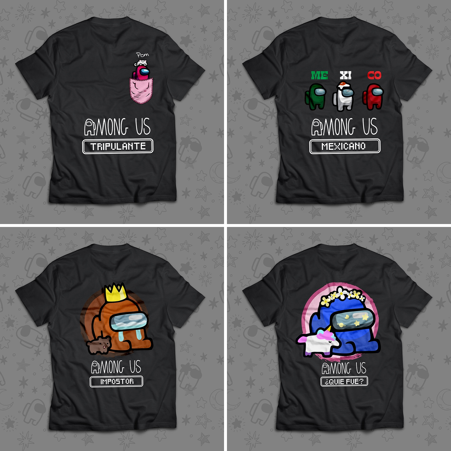 42 Artes para Caneca Among Us Editável em Corel Draw 5