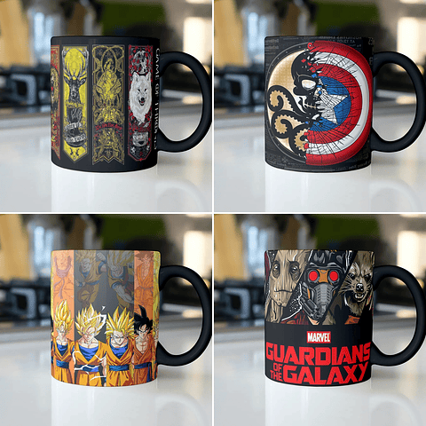 90 Artes para Caneca Anime 4K Arquivo em Jpge/Png