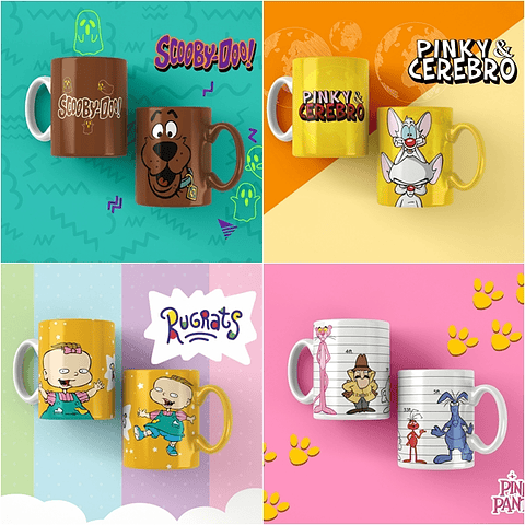 26 Artes para Caneca Anime Kids Infantil Criança Editável em Corel Draw