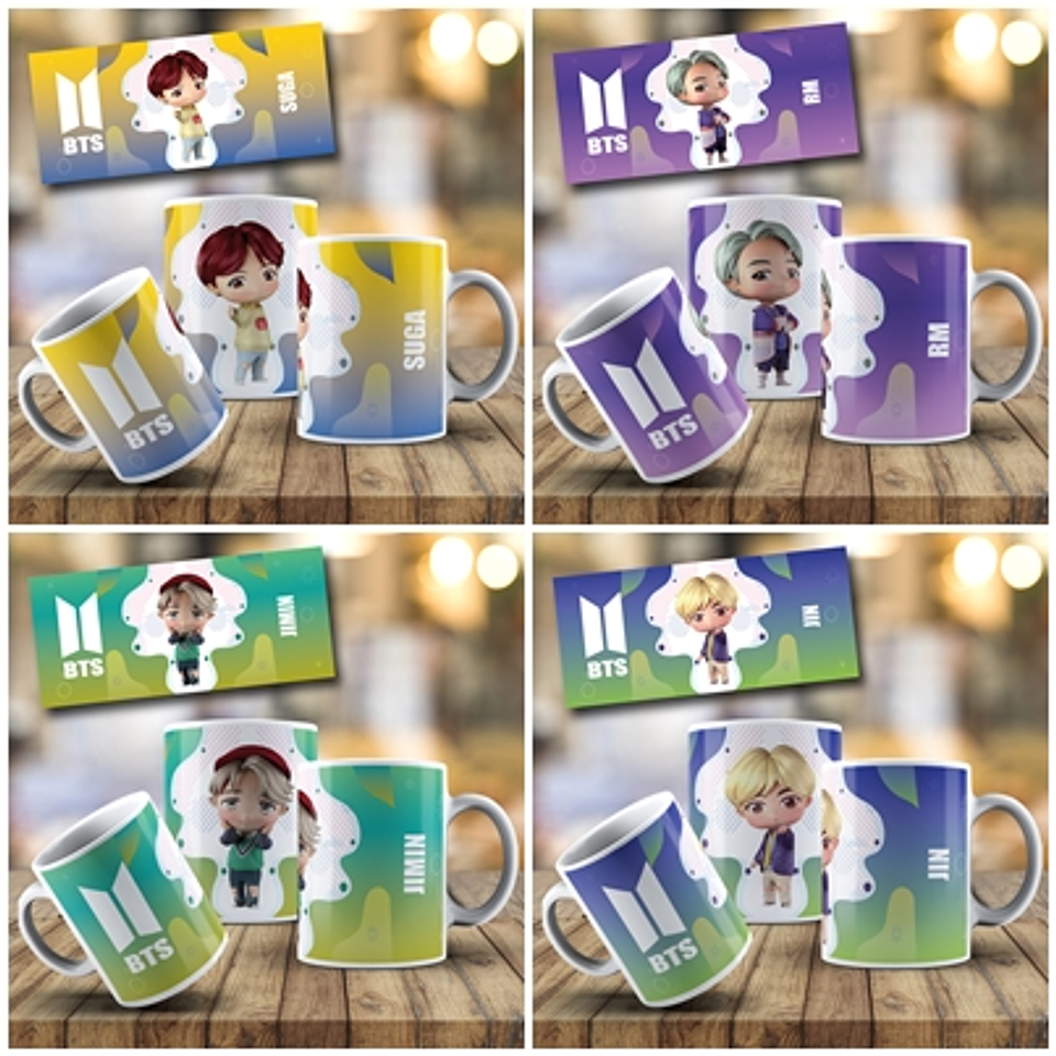 7 Artes Caneca BTS World Editável em Photoshop 4