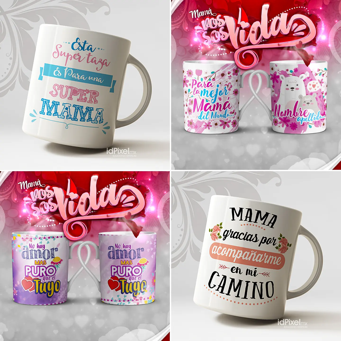 98 Artes Caneca Dia das Mães Editável em Photoshop 2