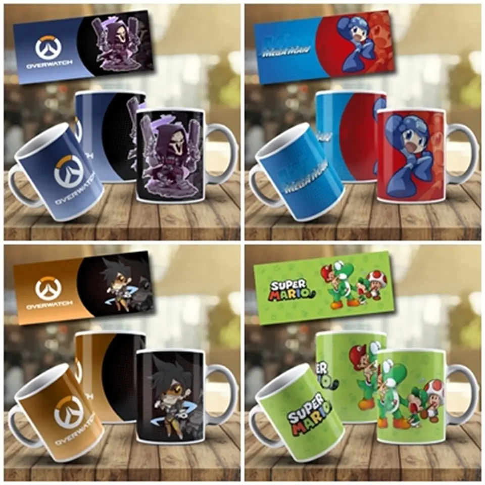 13 Artes Caneca Games Gamer Editável em Photoshop 2