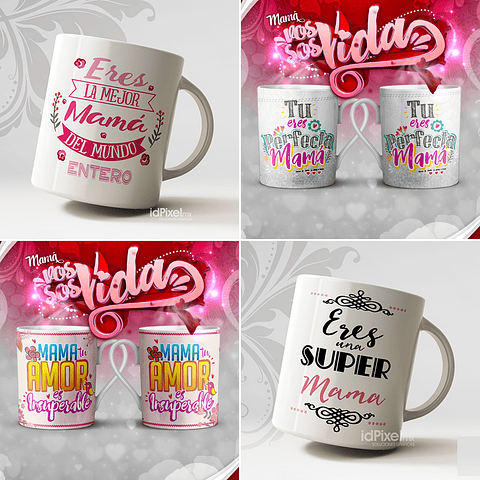 98 Artes Caneca Dia das Mães Editável em Photoshop