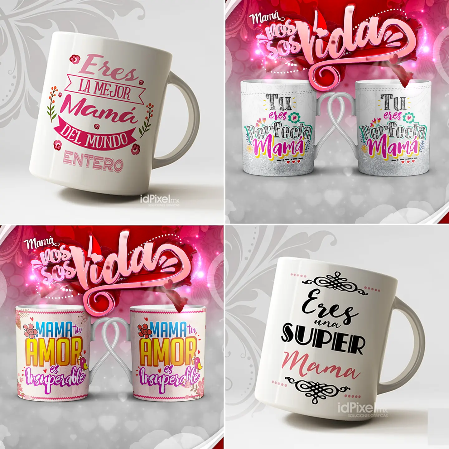 98 Artes Caneca Dia das Mães Editável em Photoshop 1