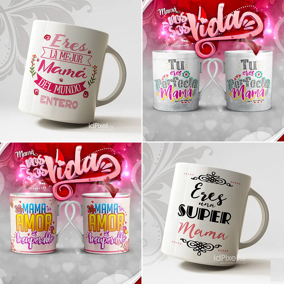 98 Artes Caneca Dia das Mães Editável em Photoshop 1