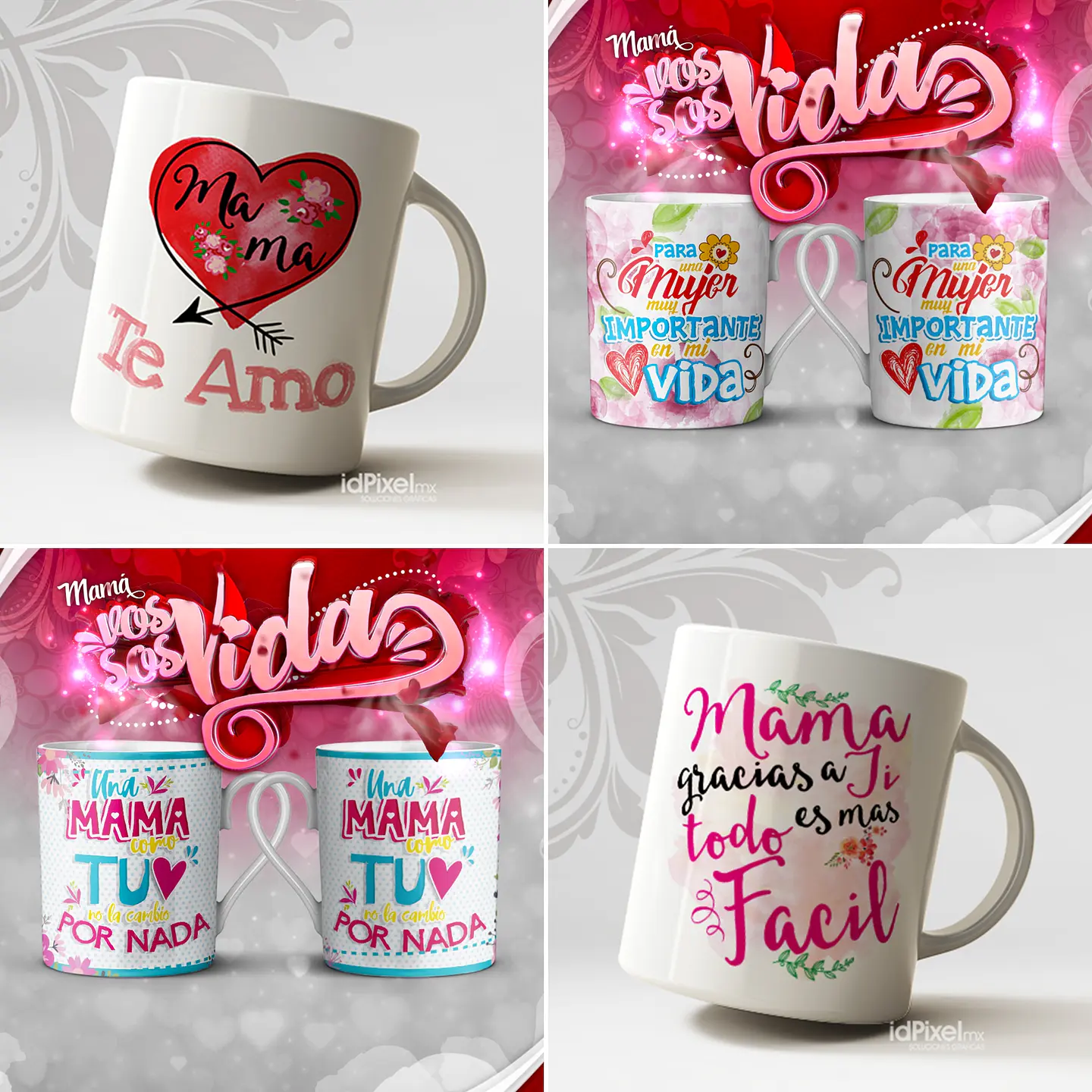 98 Artes Caneca Dia das Mães Editável em Photoshop 4