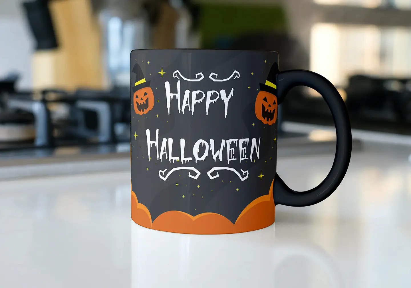 10 Artes para Caneca Halloween Editável Corel Draw + Png 4