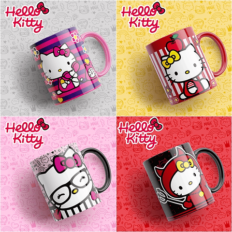 15 Artes Caneca Hello Kitty Editável em Photoshop