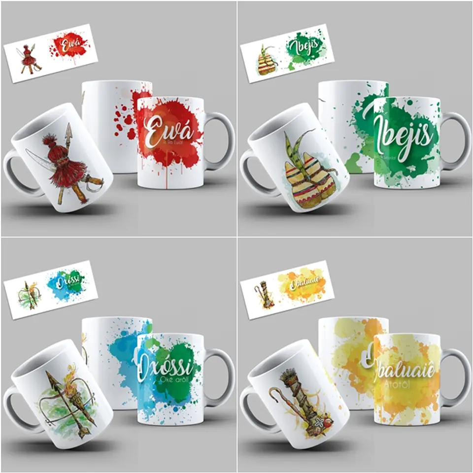 55 Artes para Caneca Orixás Arquivo em Jpge/Png 1