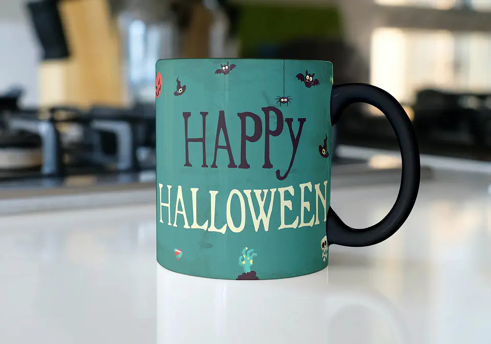 10 Artes para Caneca Halloween Editável Corel Draw + Png 6