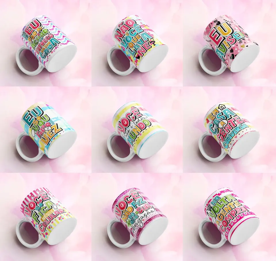 Pacote de Artes para Canecas Dia das Mães 21 Sublimação 2