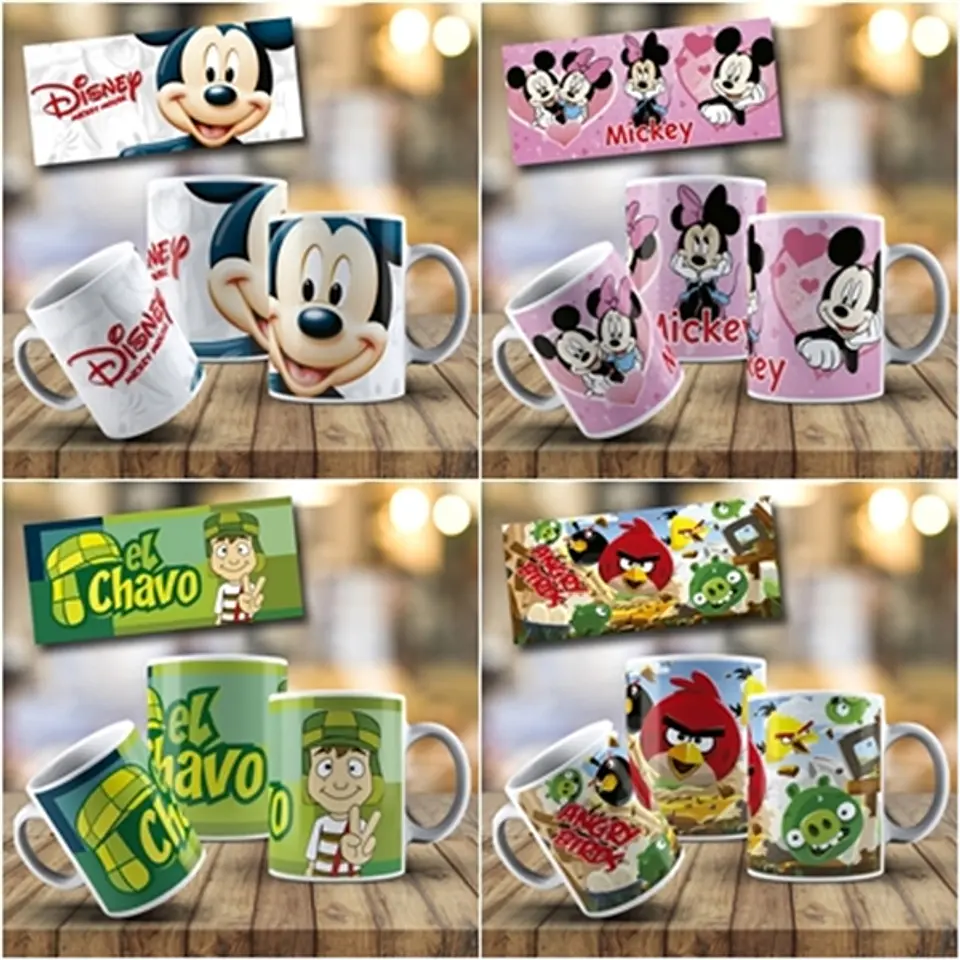 158 Artes para Caneca Personagens Infantil Arquivo em Jpge/Png 2