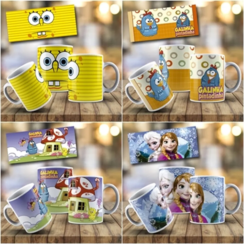 158 Artes para Caneca Personagens Infantil Arquivo em Jpge/Png 3