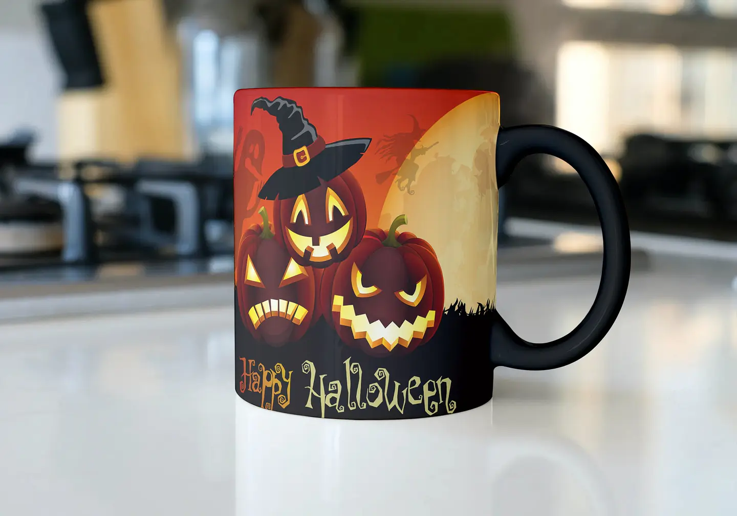 10 Artes para Caneca Halloween Editável Corel Draw + Png 10