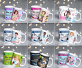 82 Artes para Caneca Profissões Editável em Corel Draw