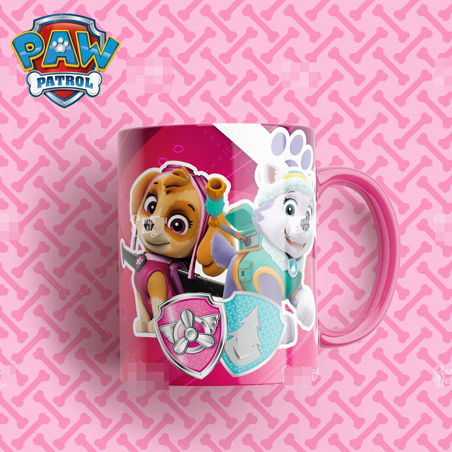 15 Artes Caneca Patrulha Canina Editável em Photoshop 5