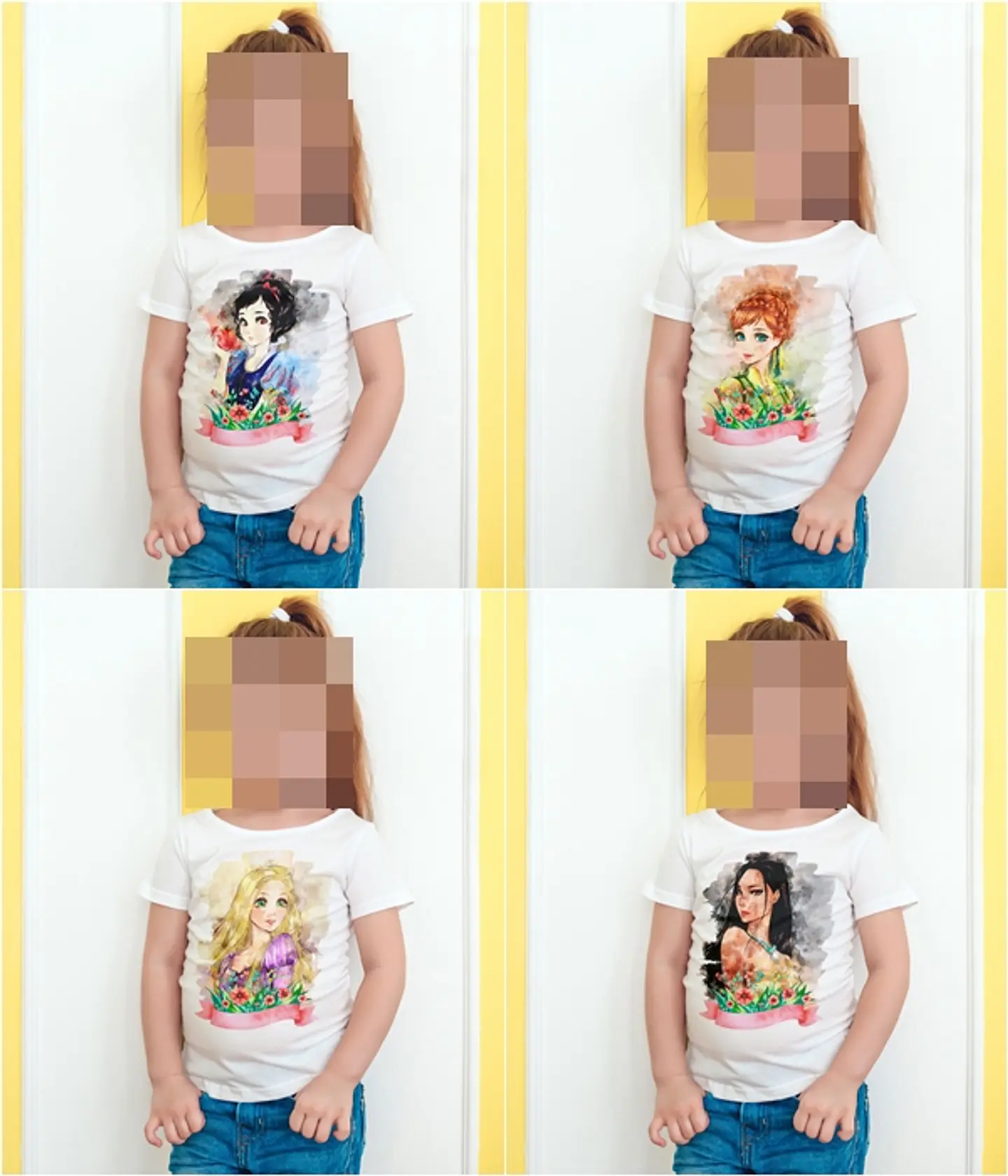 40 Artes Camisa Princesas Disney Editável em Photoshop 1