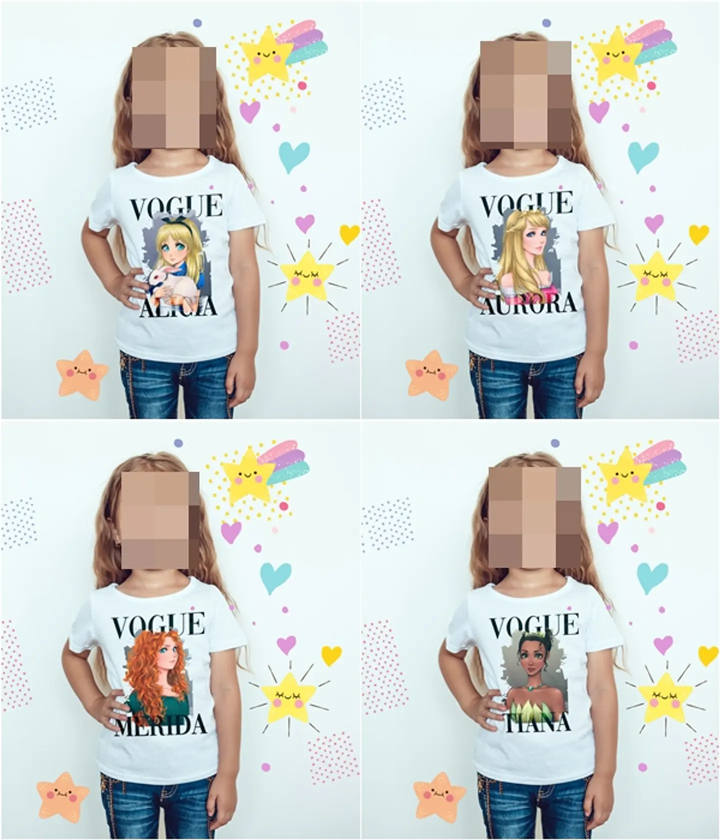 40 Artes Camisa Princesas Disney Editável em Photoshop 3