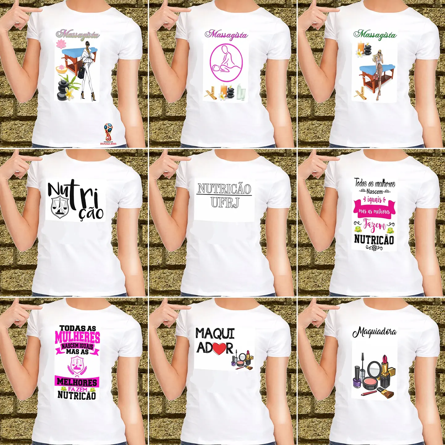 36 Artes Caneca Profissões e Cursos Feminino Editável em Photoshop 3