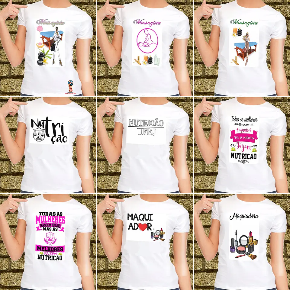 36 Artes Caneca Profissões e Cursos Feminino Editável em Photoshop 3