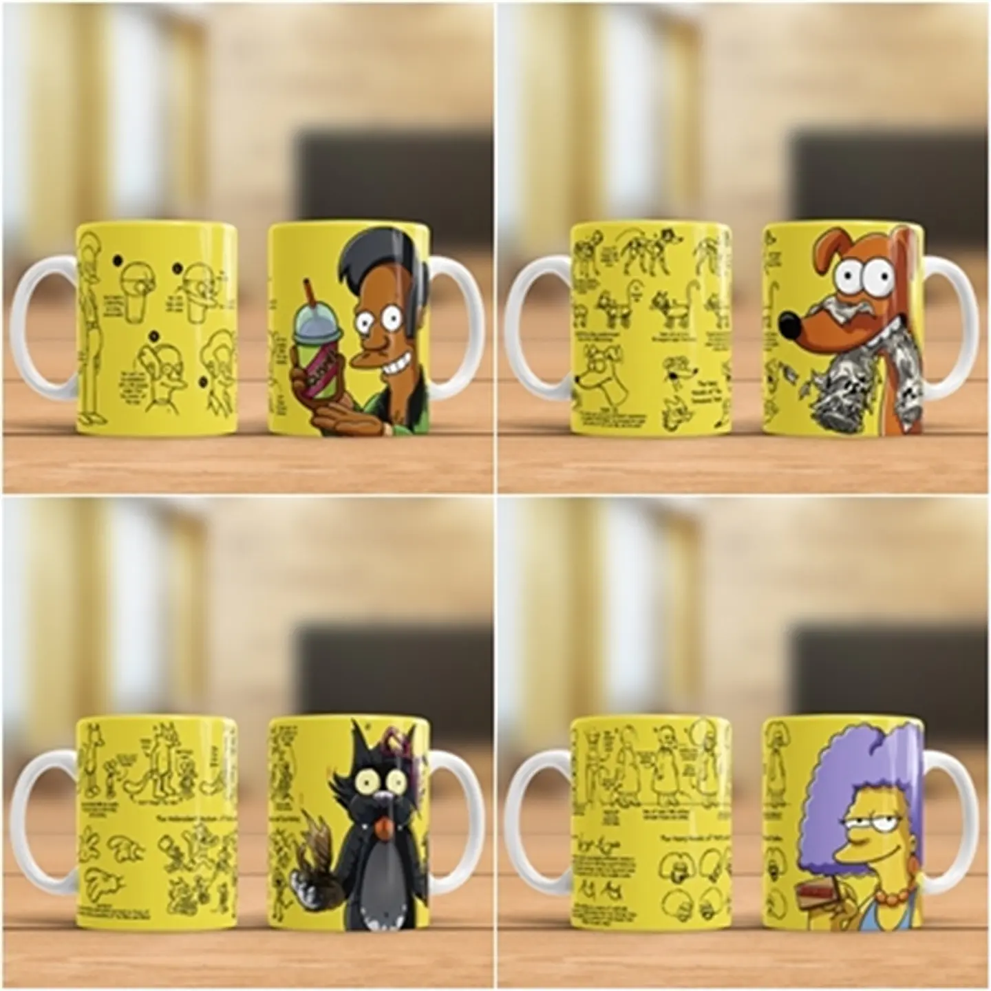 22 Artes para Caneca Simpsons Editável em Corel Draw e Photoshop 2