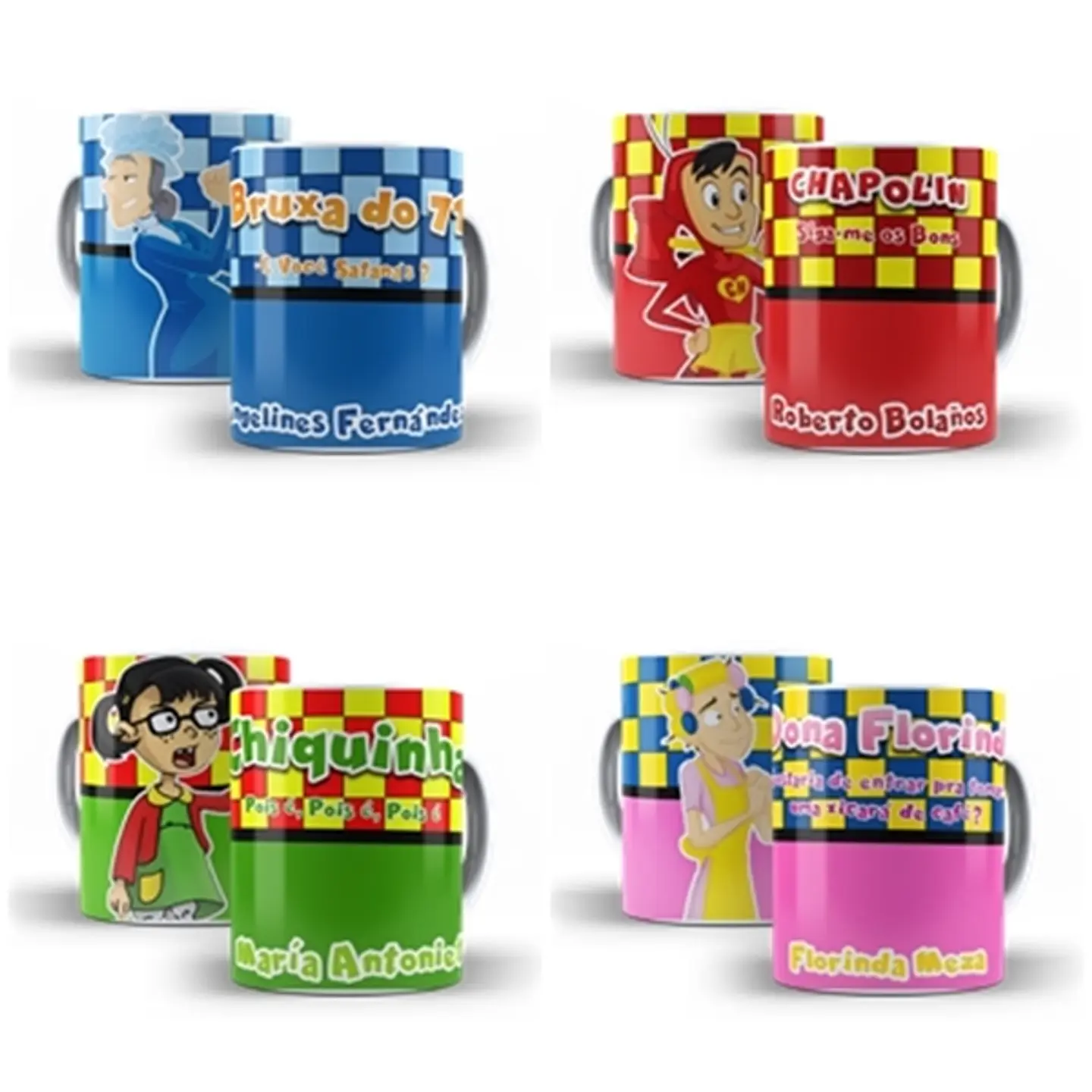 10 Artes Caneca Turma do Chaves Editável em Photoshop e Corel Draw 2