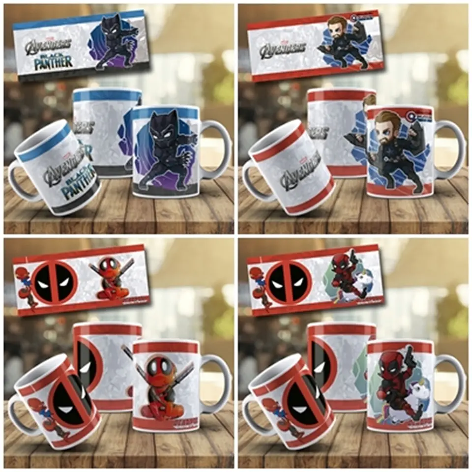 10 Artes Caneca Anime Vingadores Marvel Editável em Photoshop 2