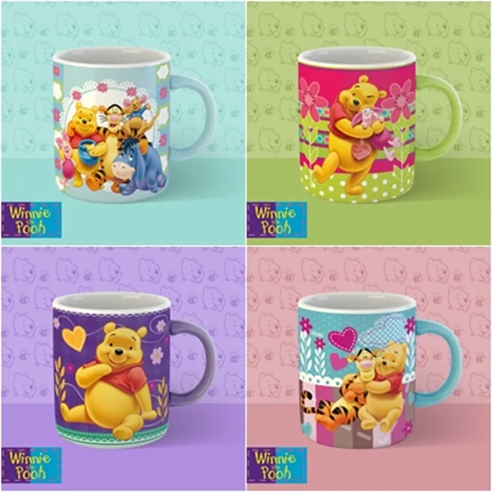 15 Artes Caneca Ursinho Pooh Editável em Photoshop 1