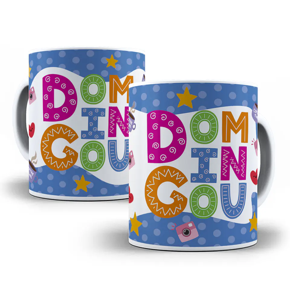 7 Artes para Caneca Dia da Semana Editável em Corel Draw 1