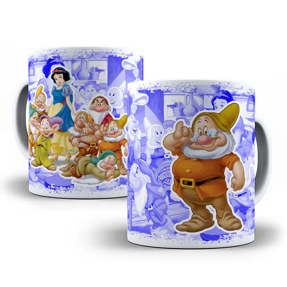 8 Artes Caneca Branca de Neve e Os 7 Anões Editável em Photoshop 3