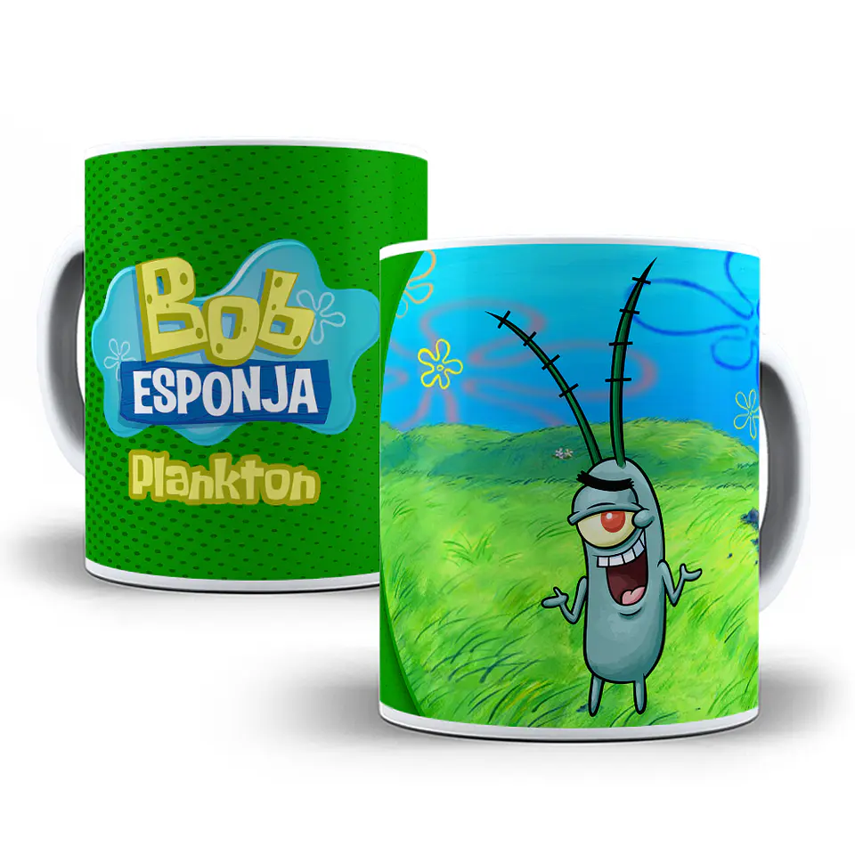 10 Artes Caneca Anime Bob Esponja Editável em Photoshop 3