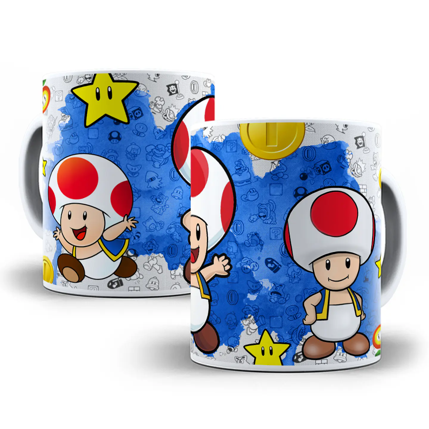 8 Artes Caneca Anime Super Mario Editável em Photoshop 4