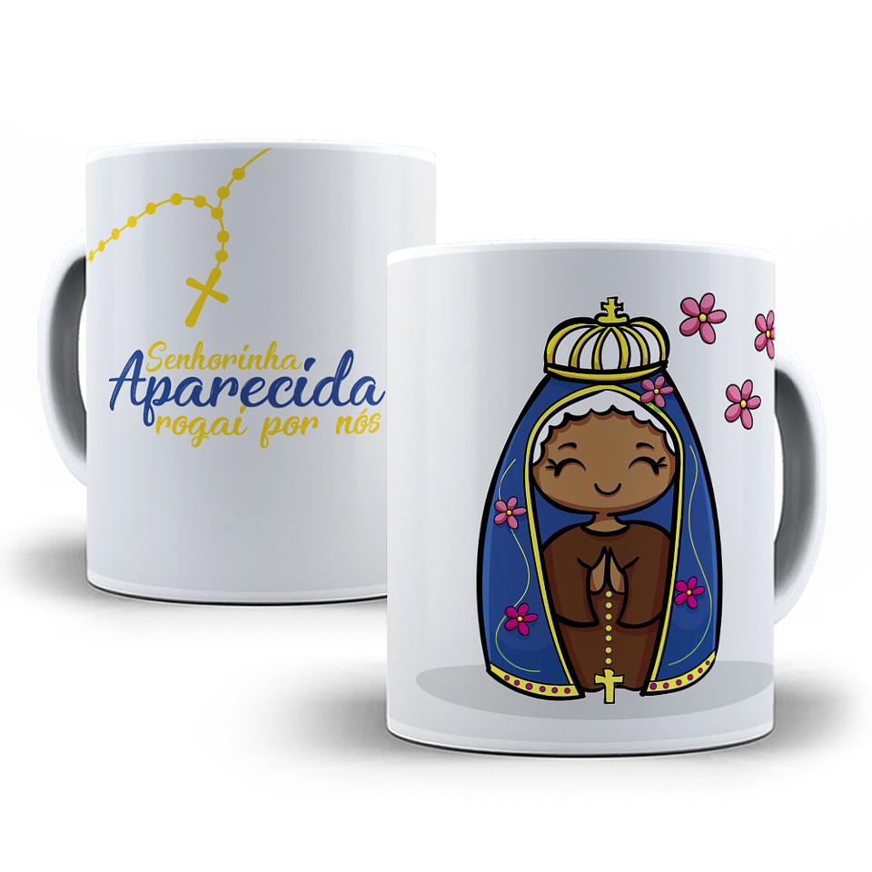 10 Artes para Caneca Nossa Senhora da Aparecida Editável em Corel Draw 5