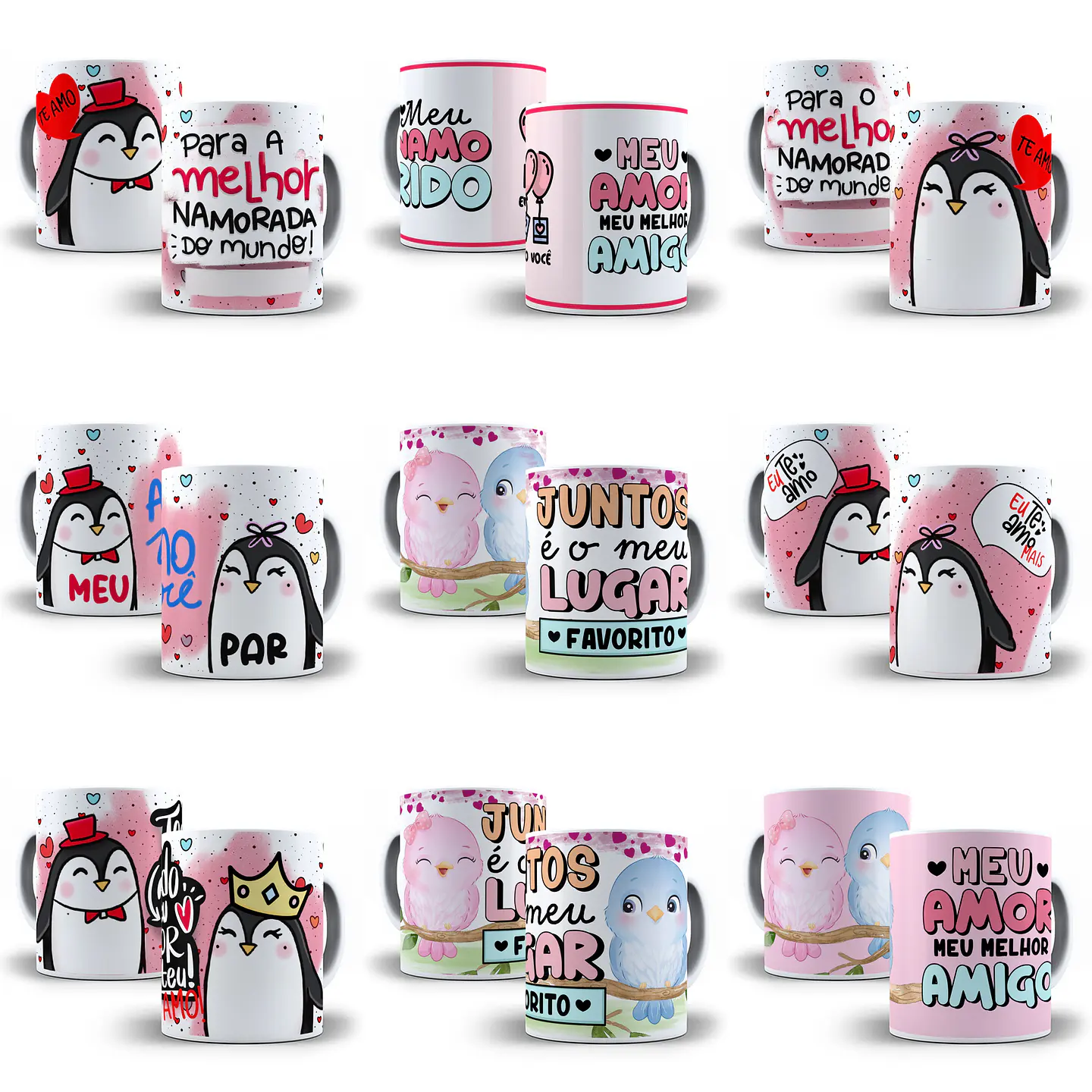 15 Artes para Caneca Dia dos Namorados Arquivo em Jpge/Png 1