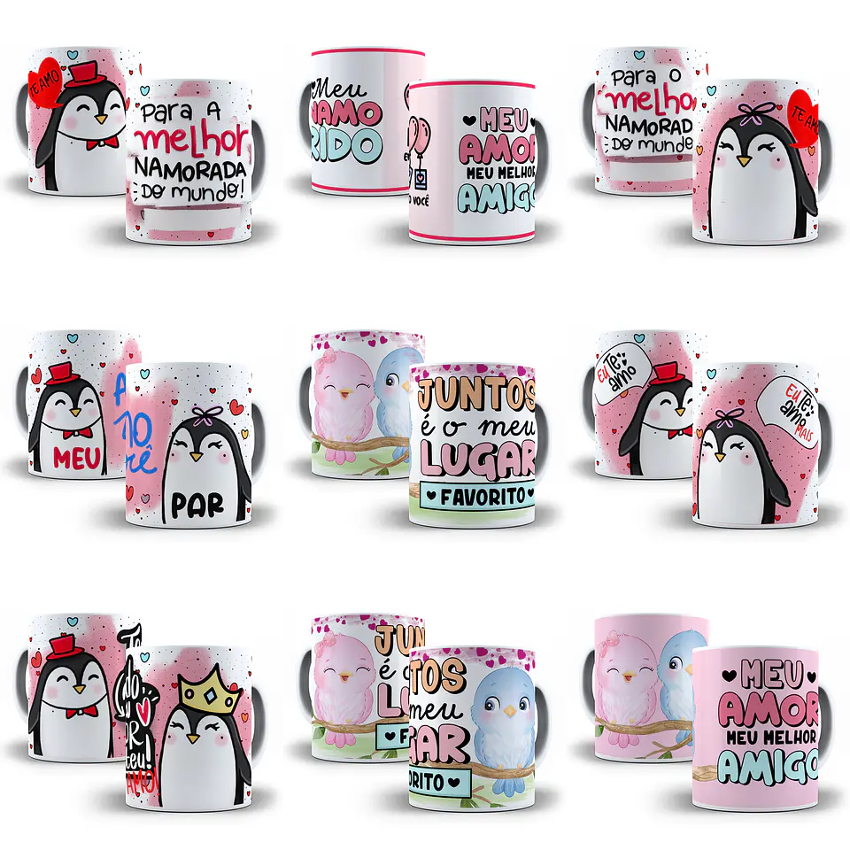 15 Artes para Caneca Dia dos Namorados Arquivo em Jpge/Png 1