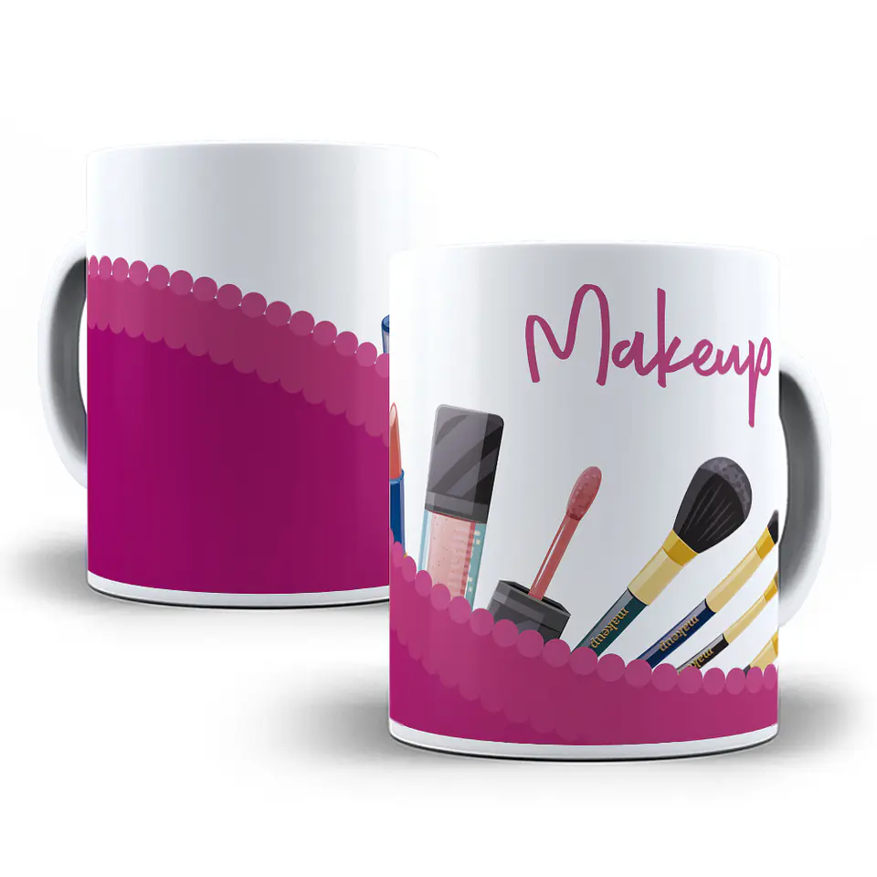 12 Artes para Caneca Maquiagem Makeup Editável em Corel Draw 5