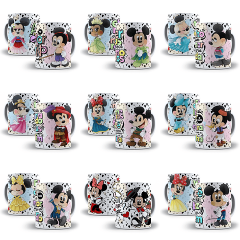 20 Artes para Caneca Almofada Mickey Apaixonado Arquivo em Jpge/Png