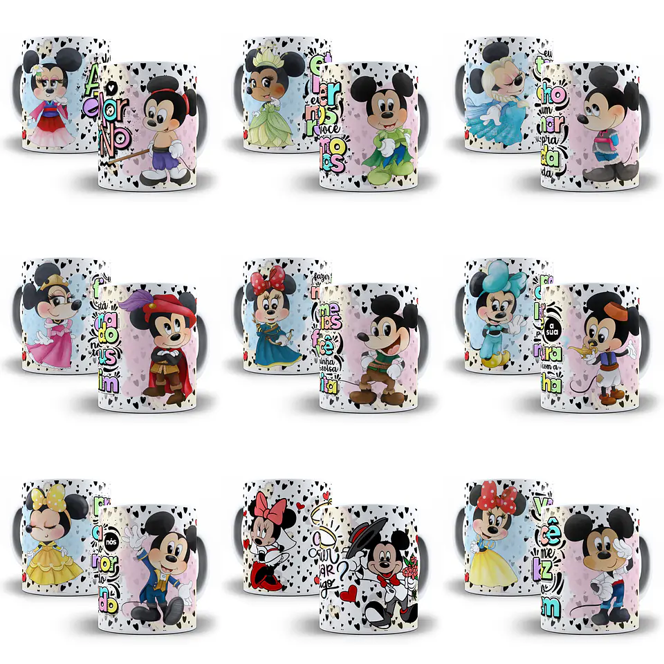 20 Artes para Caneca Almofada Mickey Apaixonado Arquivo em Jpge/Png 1