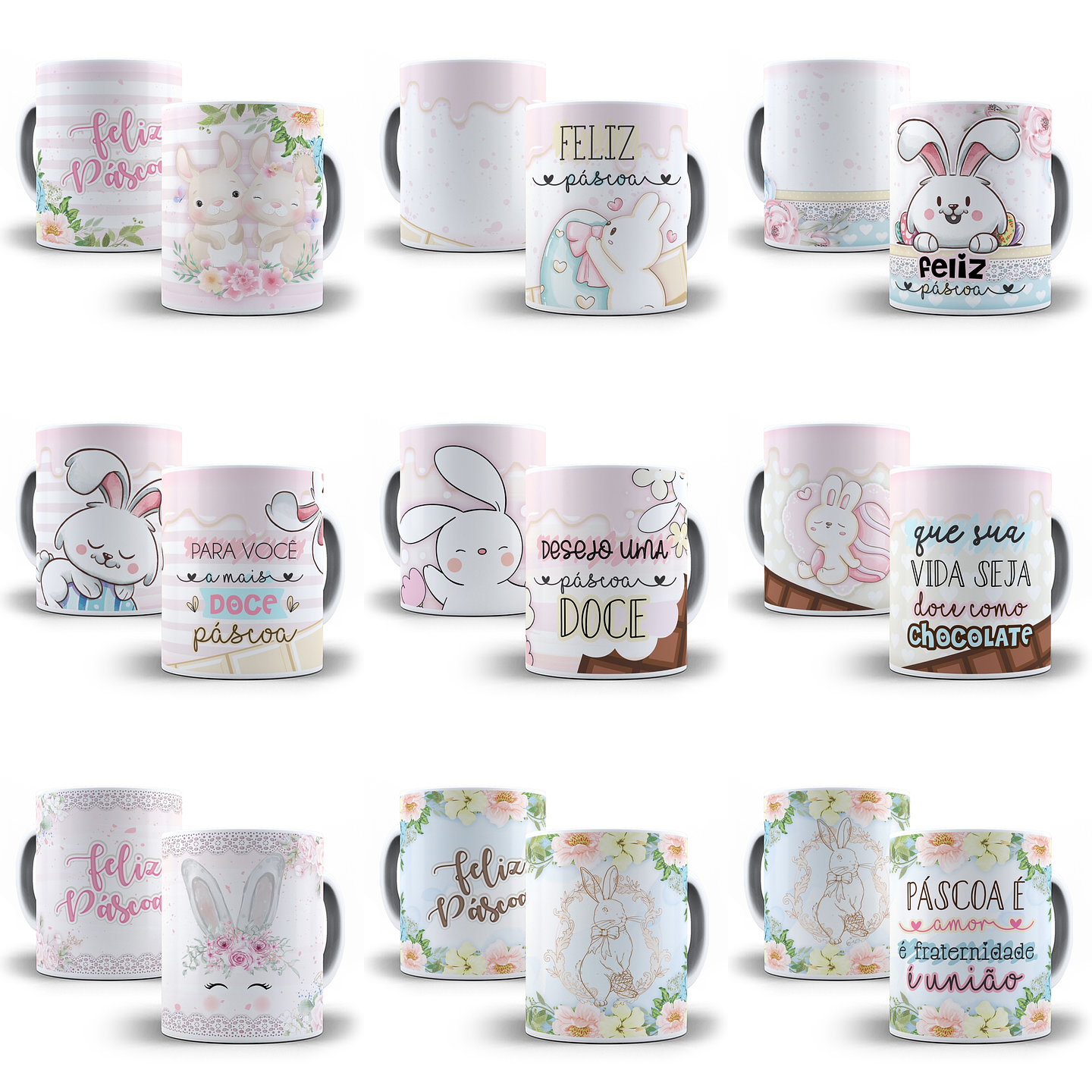 26 Artes para Caneca Pascoa Arquivo em Jpge/Png 1